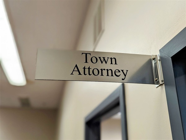 image of town attorney MOB sign